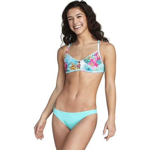 NEW Speedo Women's Swimsuit Top Bikini Lite Tie Back LARGE - Picture 1 of 3